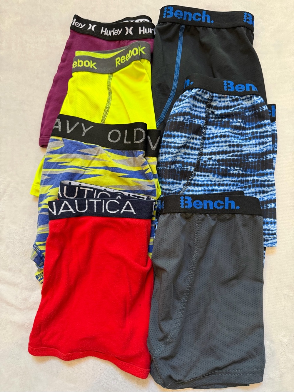Hurley Old Navy Reebok Nautica Bench Boys Large 10/12 Underwear